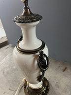 Vintage Ceramic & Bronze Lamp with Shade