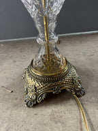 Vintage Lamp with Glass and Brass Base