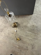 Vintage Lamp with Glass and Brass Base