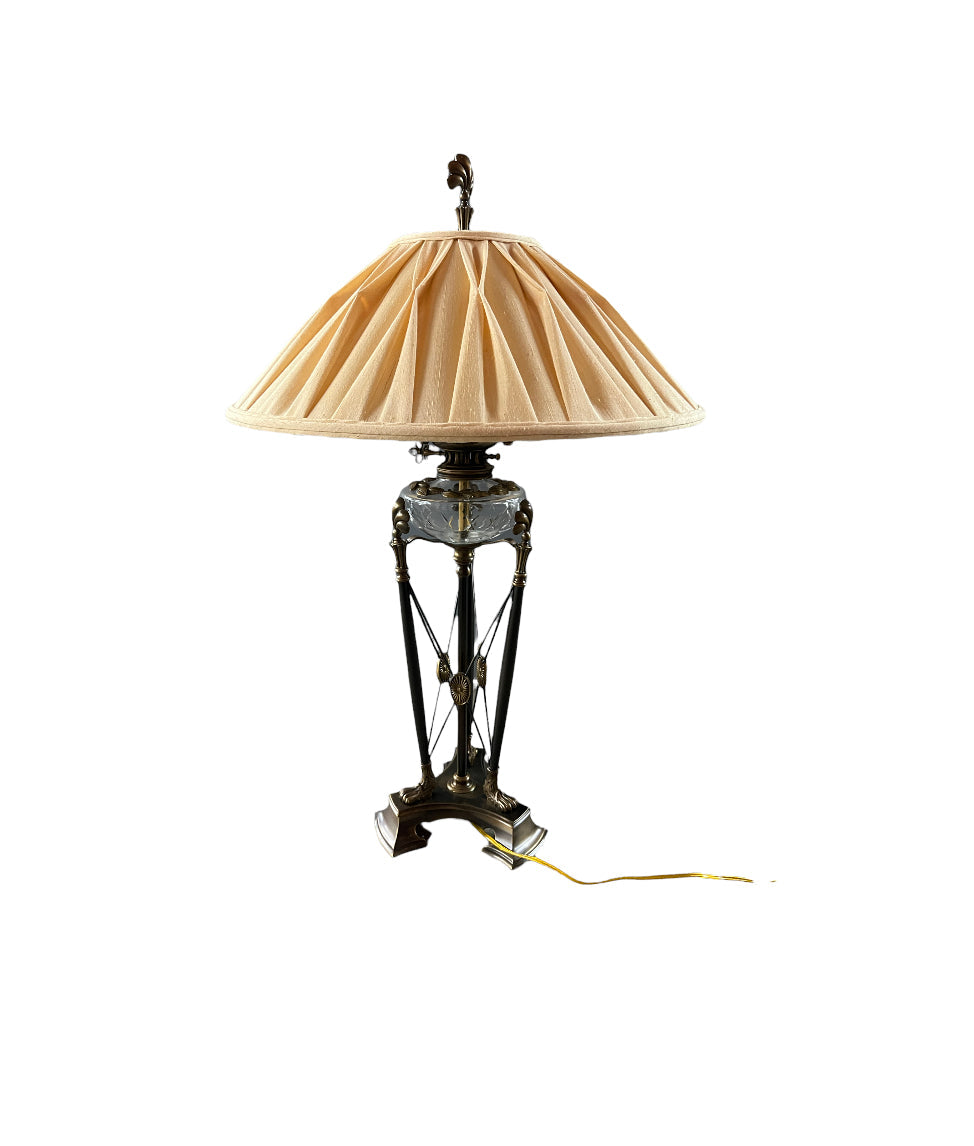 Vintage Lamp with Glass Bowl