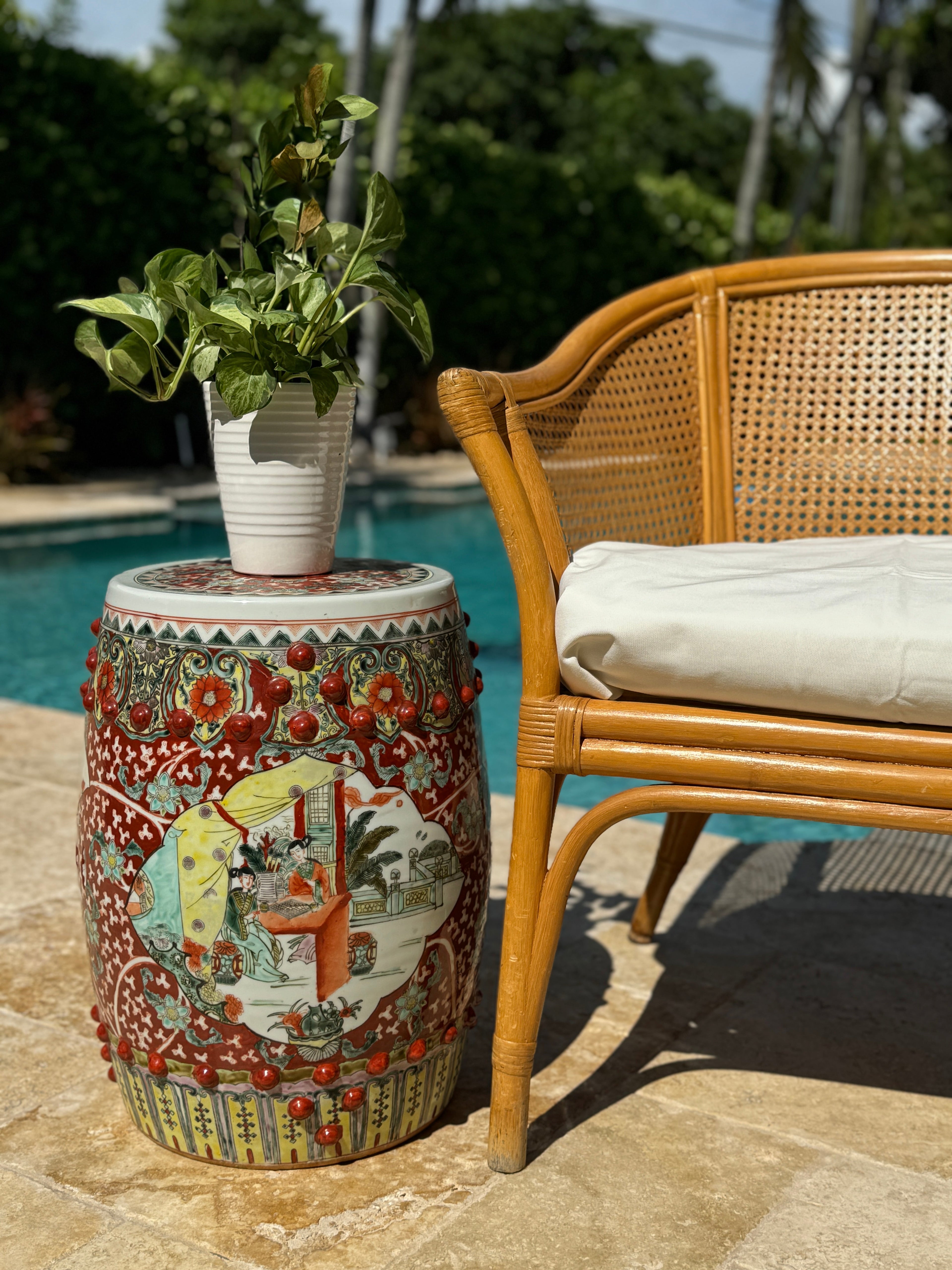 Vintage Chinese Ceramic Garden Stool