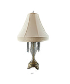 Vintage Lamp with Glass and Brass Base