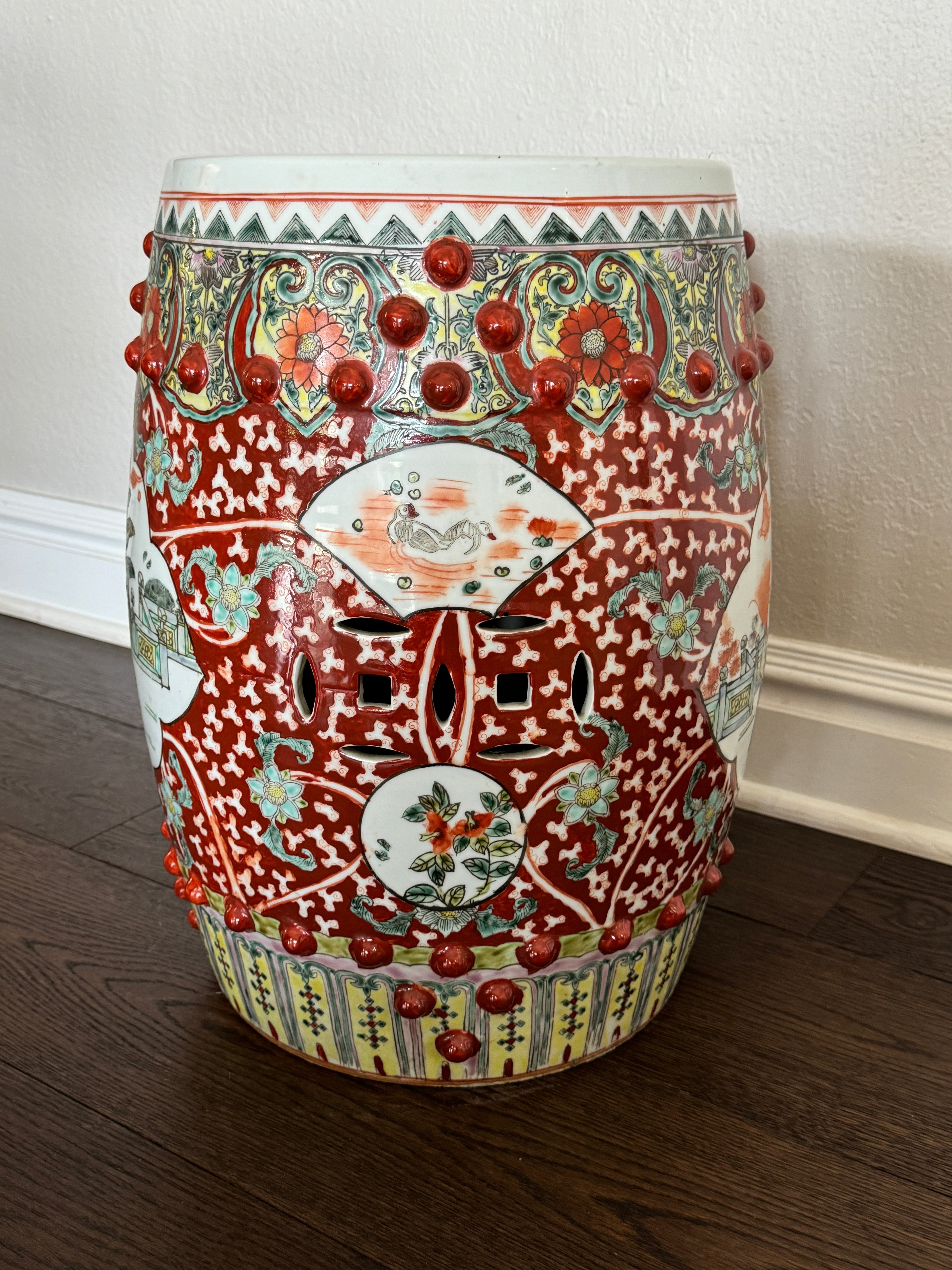 Vintage Chinese Ceramic Garden Stool
