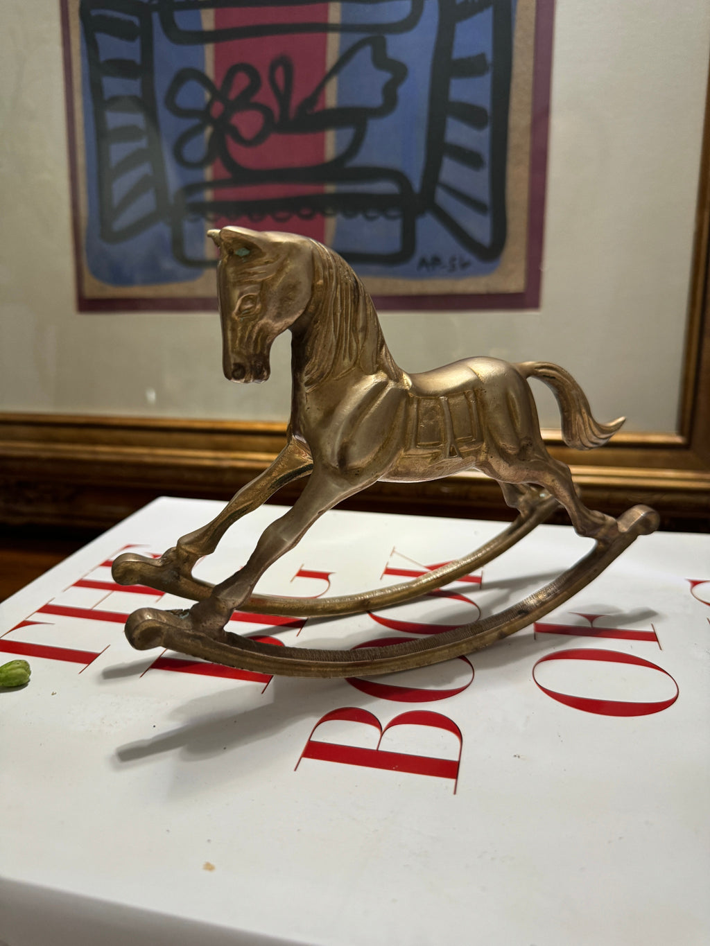 Vintage Brass Rocking Horse