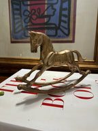 Vintage Brass Rocking Horse