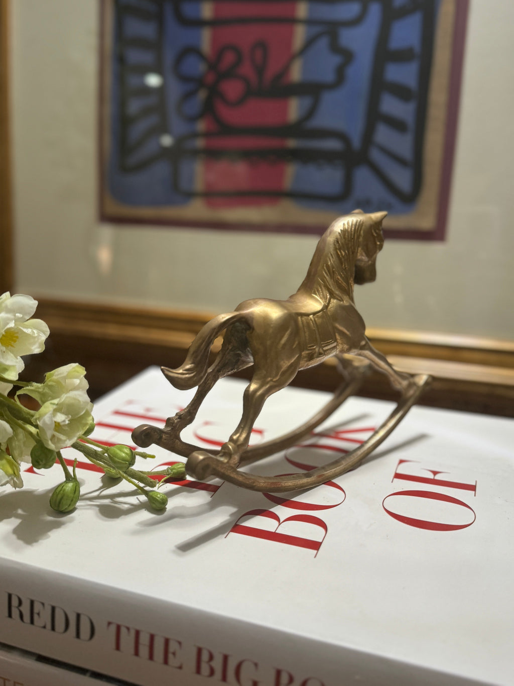 Vintage Brass Rocking Horse