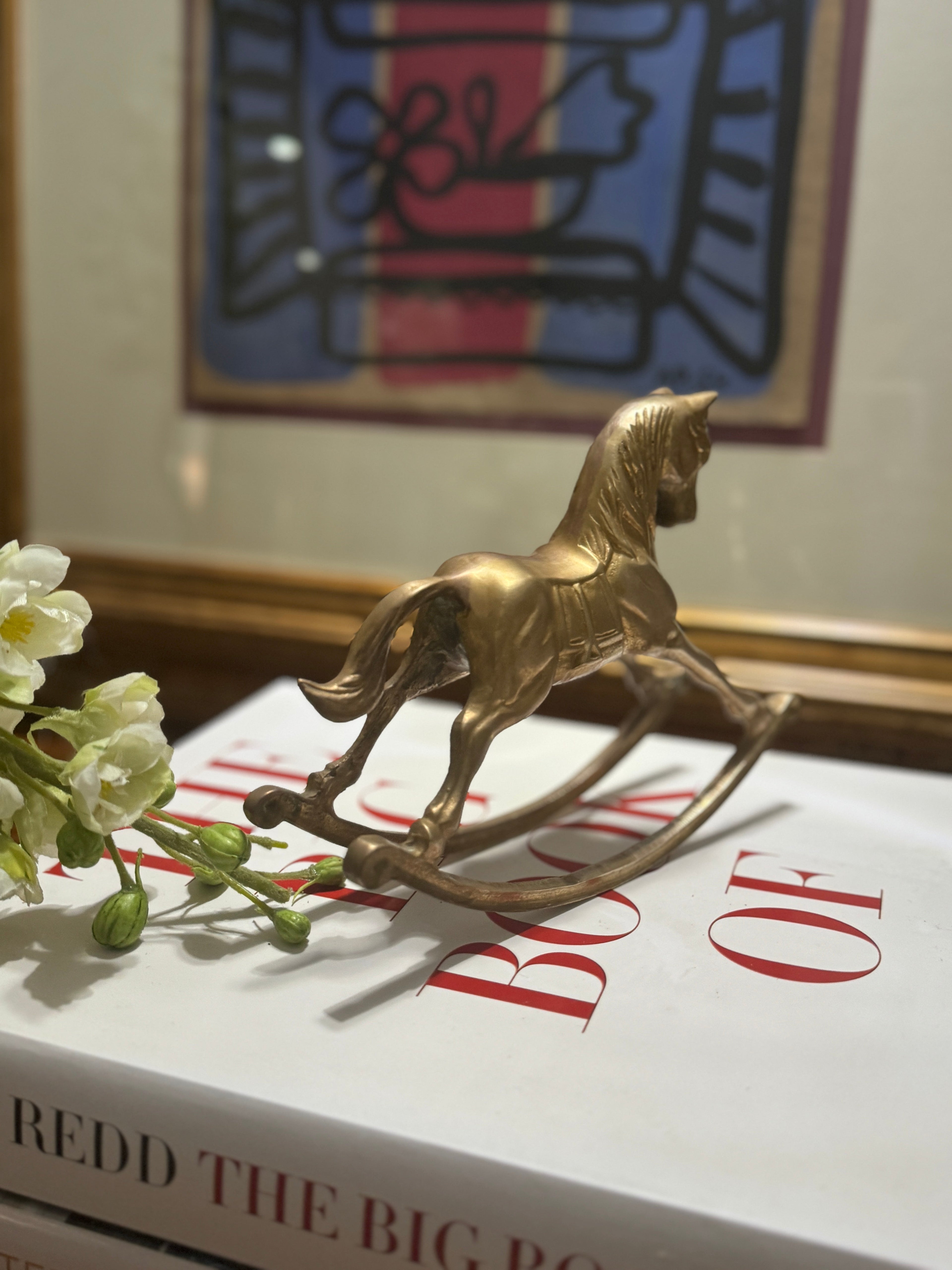 Vintage Brass Rocking Horse