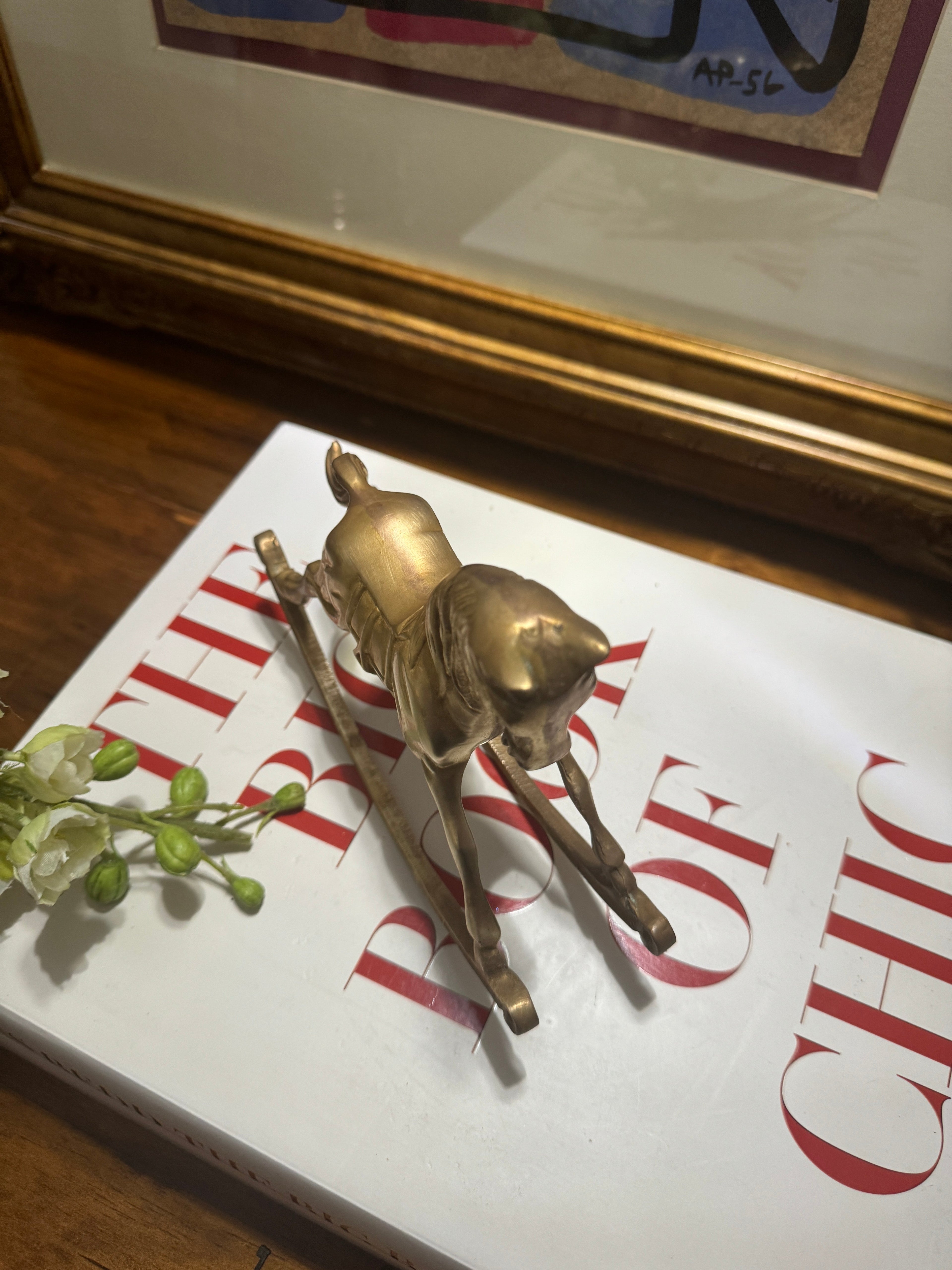 Vintage Brass Rocking Horse