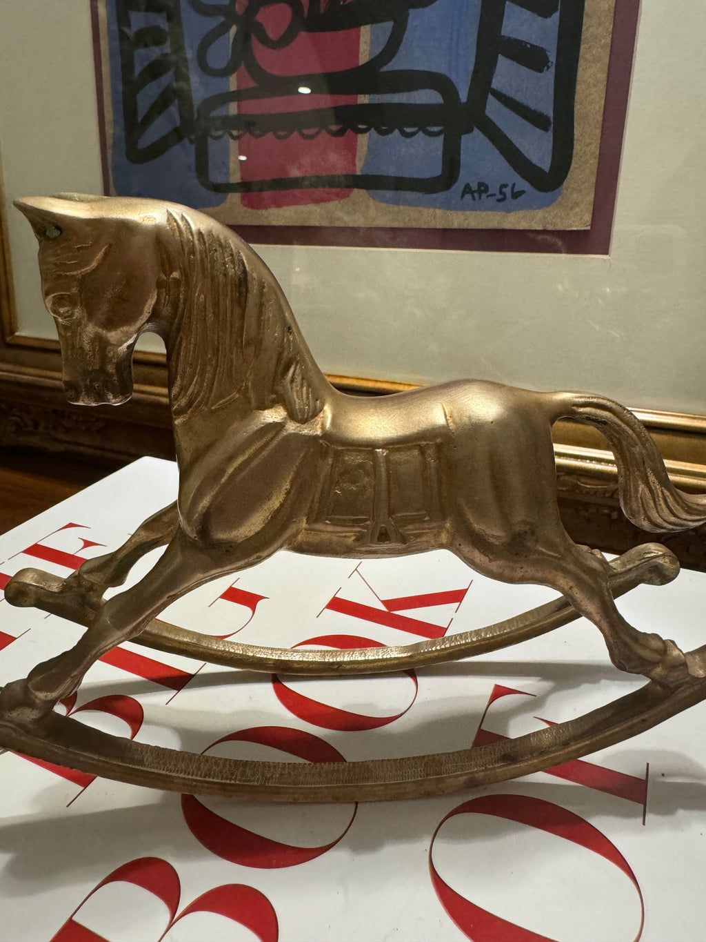 Vintage Brass Rocking Horse