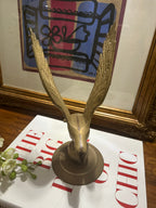 Vintage Brass Eagle in Flight Figurine