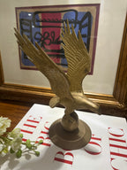 Vintage Brass Eagle in Flight Figurine