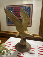 Vintage Brass Eagle in Flight Figurine