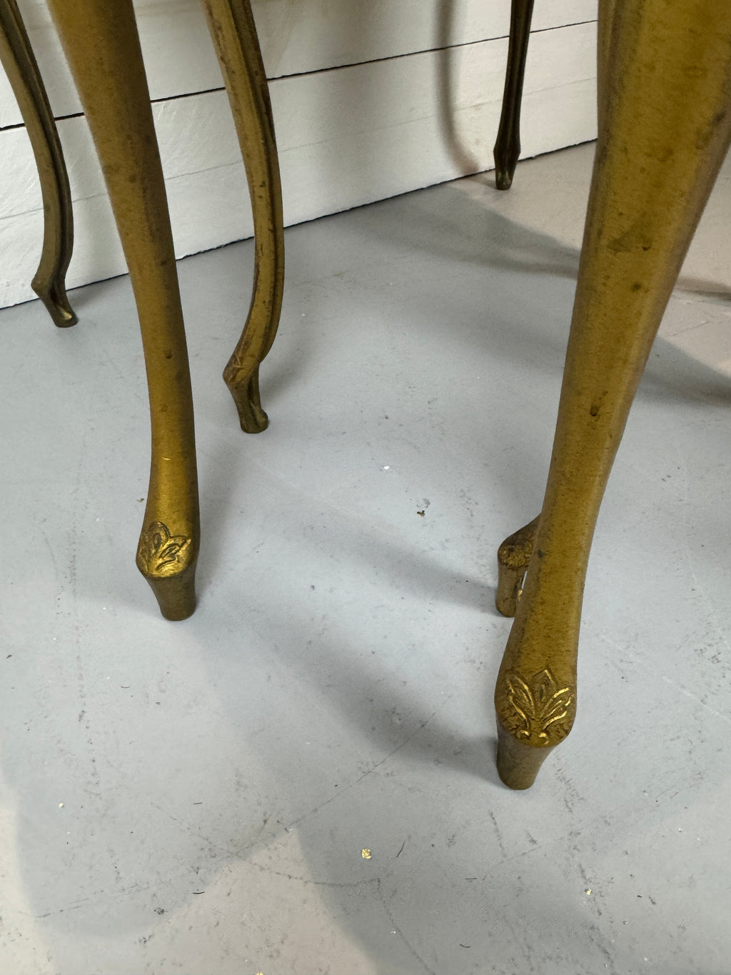 Vintage 1950s Florentine Gold Nesting Tables - Set of Three