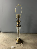 Antique Glass & Brass Table Lamp
