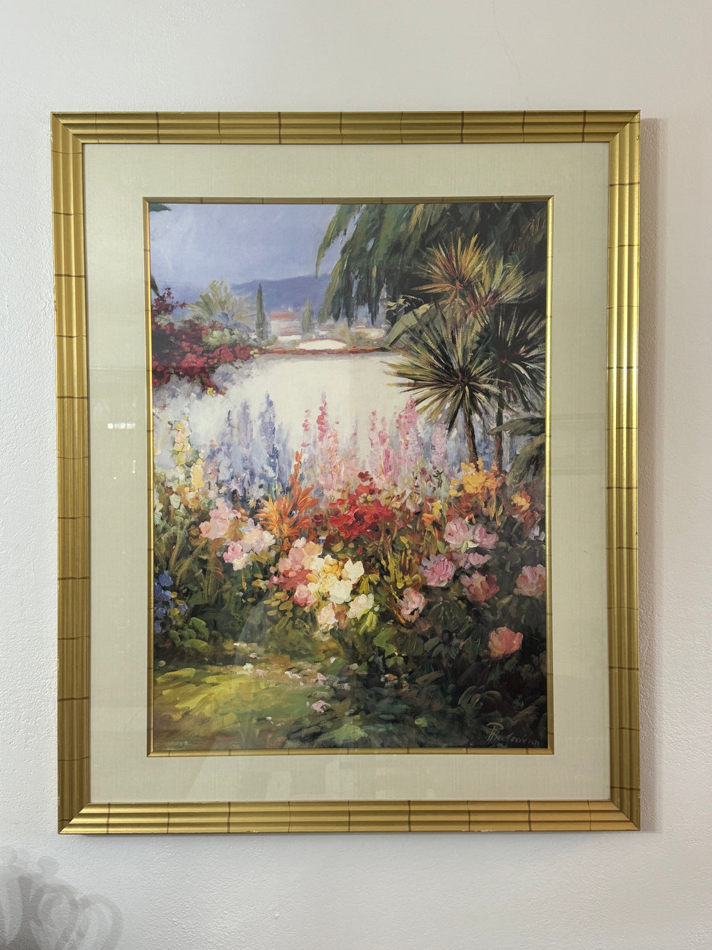 Mission Garden, Signed by Pete Beckmann, Acrylic on Canvas, Framed
