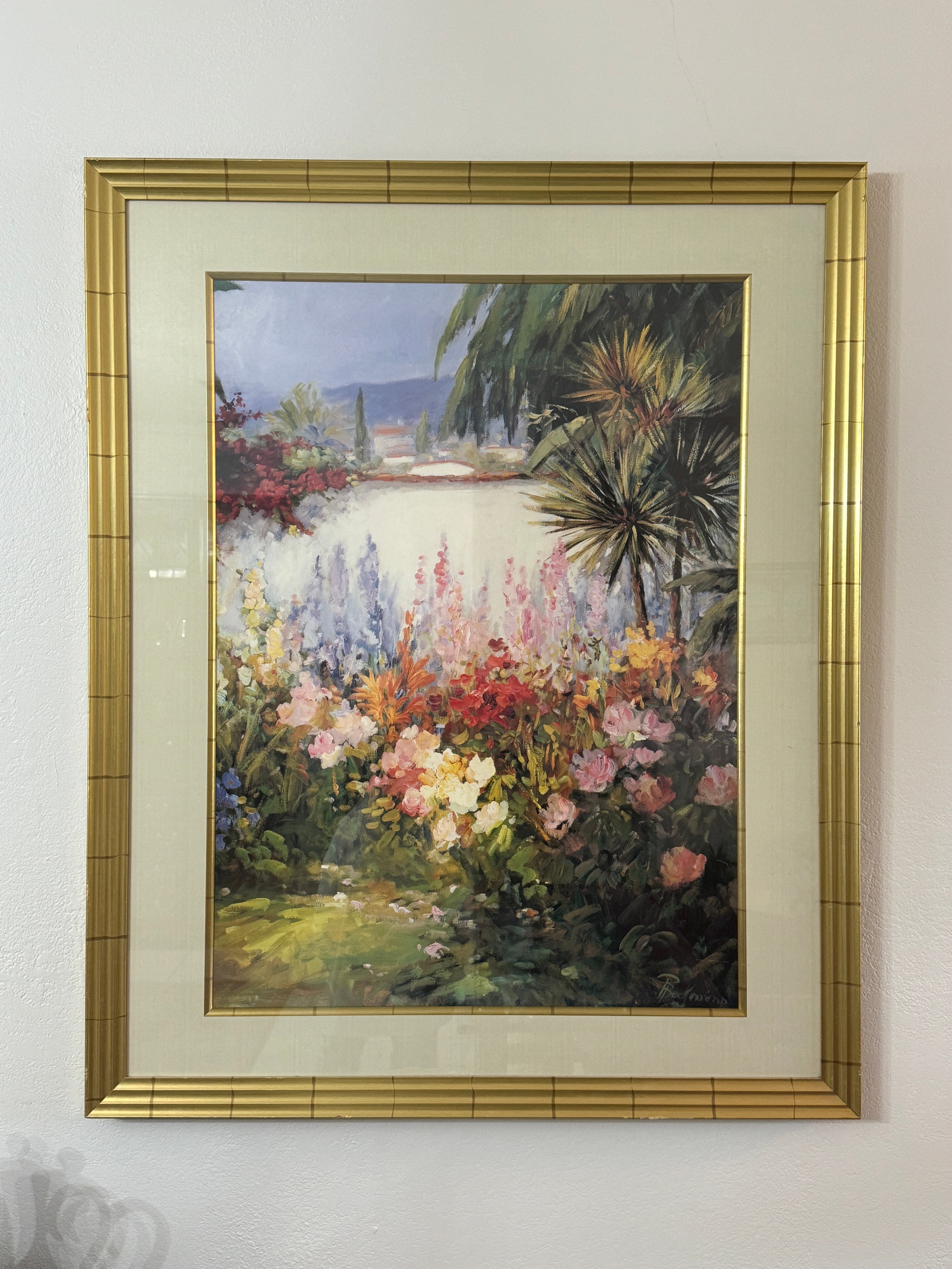 Mission Garden, Signed by Pete Beckmann, Acrylic on Canvas, Framed