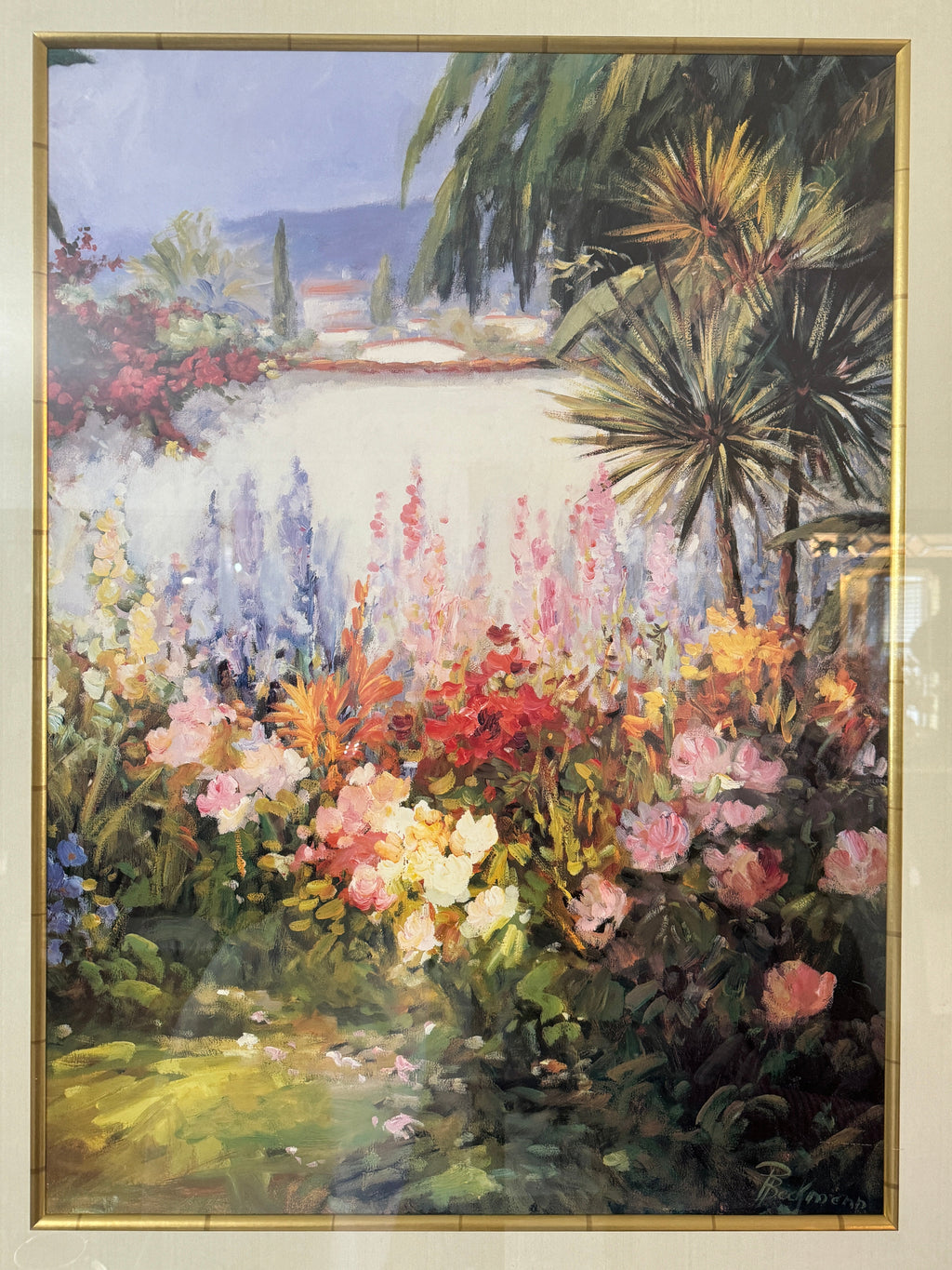 Mission Garden, Signed by Pete Beckmann, Acrylic on Canvas, Framed