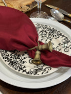 Vintage Pewter Tassel Napkin Rings - Set of 10