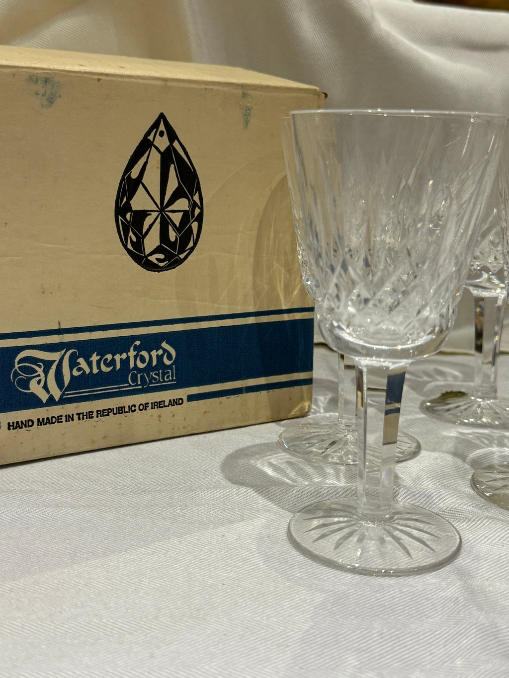 Vintage Waterford Crystal Claret Collection Wine Glasses - Set of 6