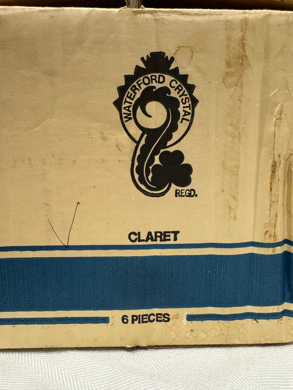 Vintage Waterford Crystal Claret Collection Wine Glasses - Set of 6