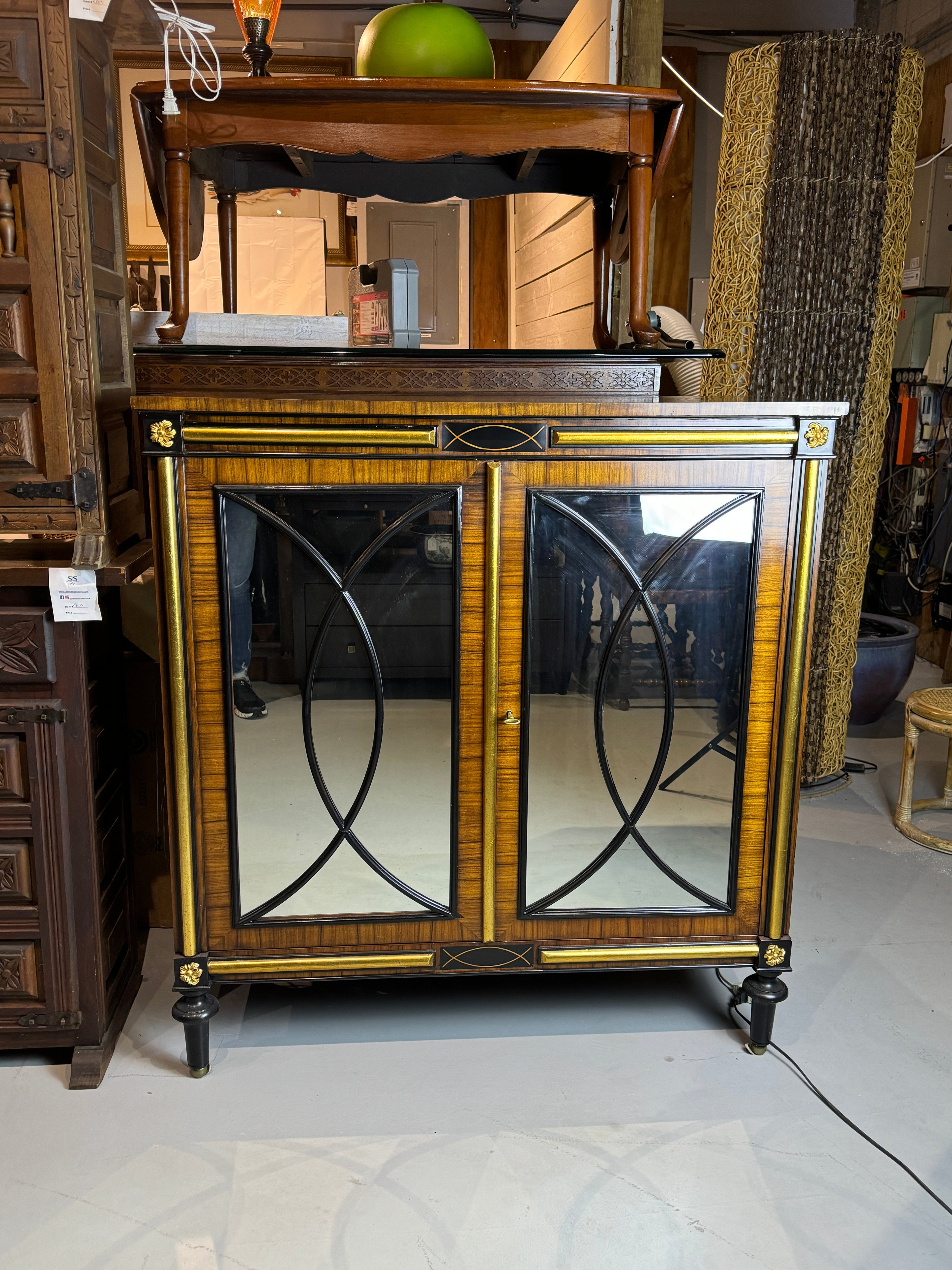 Contemporary Mirrored Regency Cabinet by Modern History