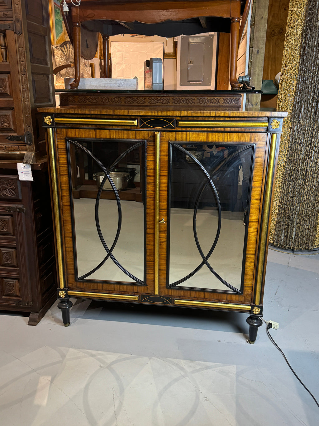 Contemporary Mirrored Regency Cabinet by Modern History