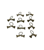 Vintage Pewter Tassel Napkin Rings - Set of 10