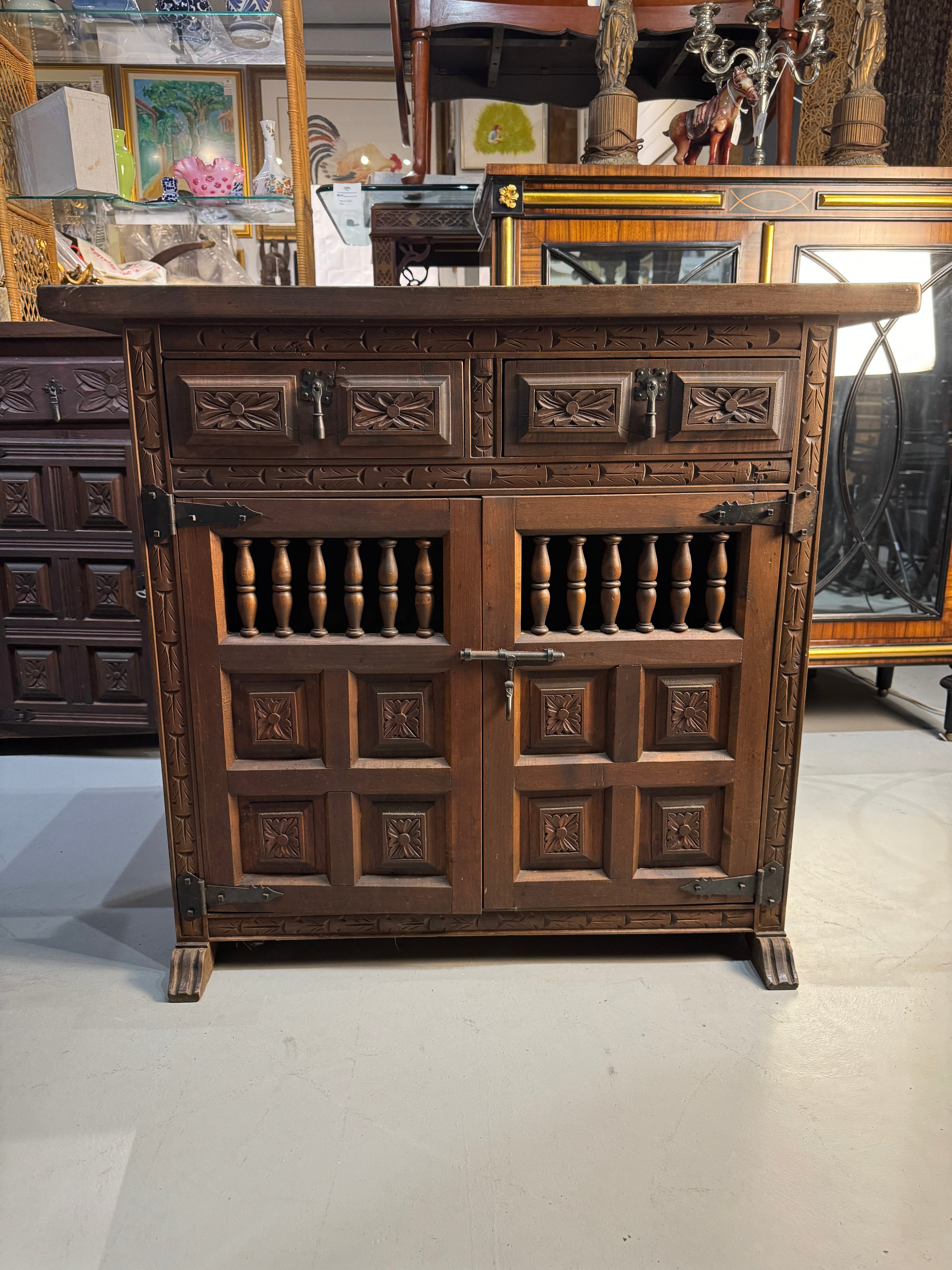 Antique Spanish Cedar Cabinet