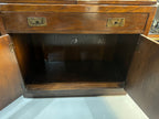 Vintage 1970s Campaign Style Server Bar Cabinet by Dixie Furniture