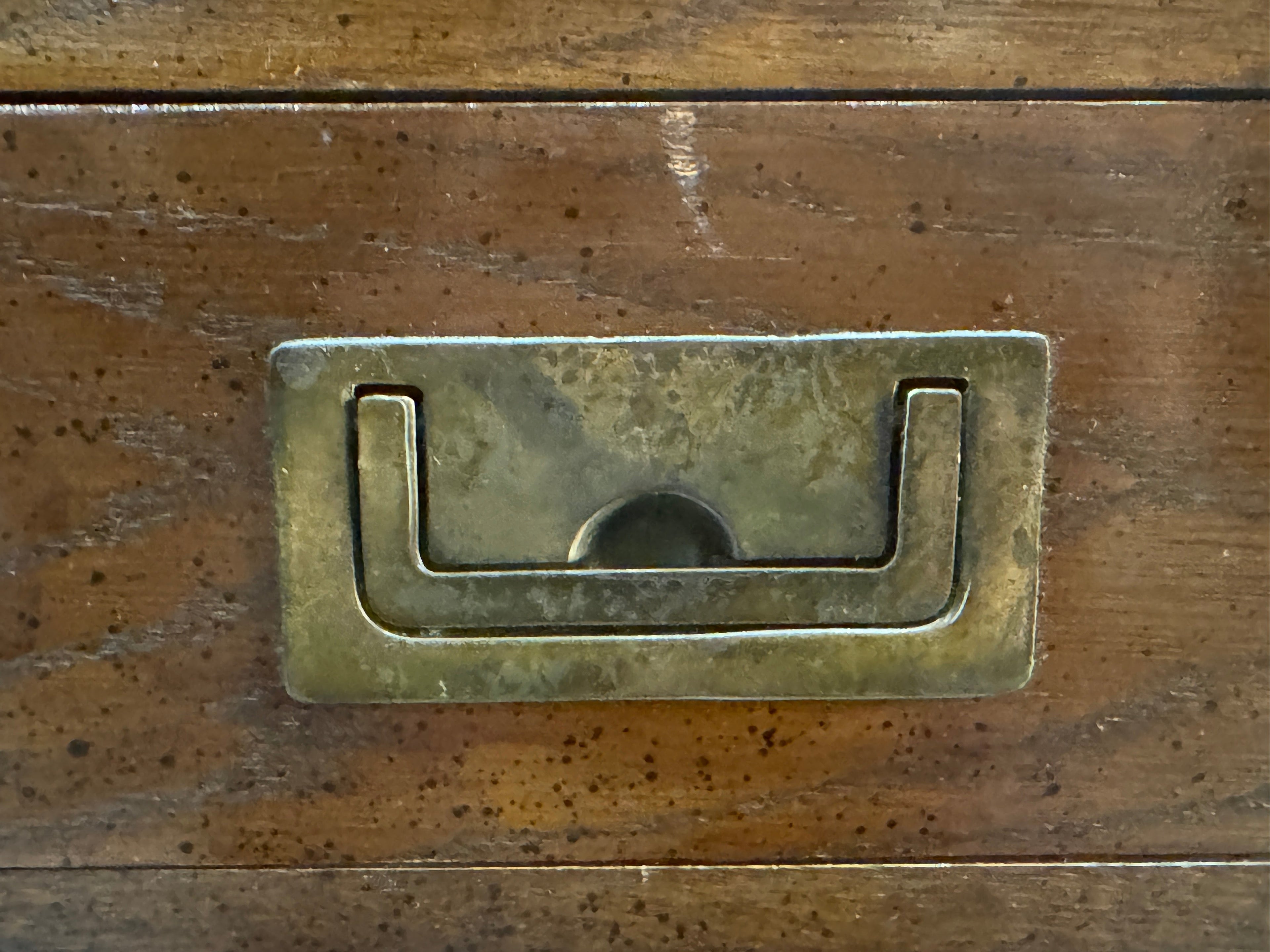 Vintage 1970s Campaign Style Server Bar Cabinet by Dixie Furniture