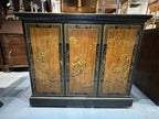 Drexel Et Cetera Collection Black Lacquer Chinoiserie Buffet Server with Flip Top