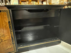 Drexel Et Cetera Collection Black Lacquer Chinoiserie Buffet Server with Flip Top