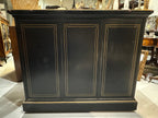 Drexel Et Cetera Collection Black Lacquer Chinoiserie Buffet Server with Flip Top