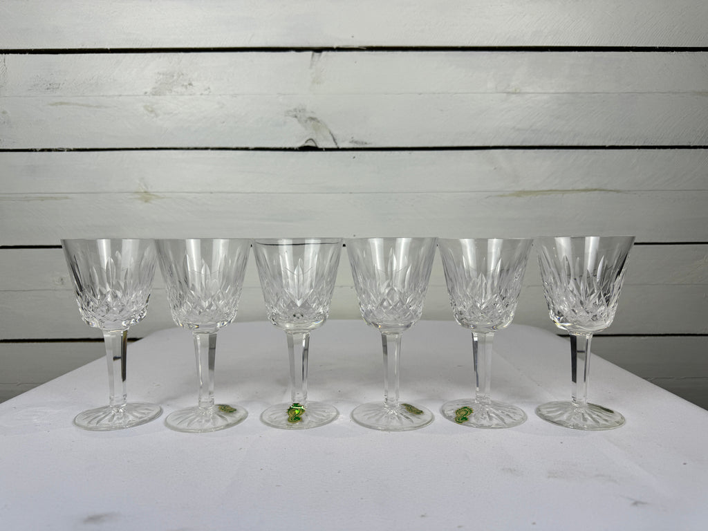 Vintage Waterford Crystal Claret Collection Wine Glasses - Set of 6