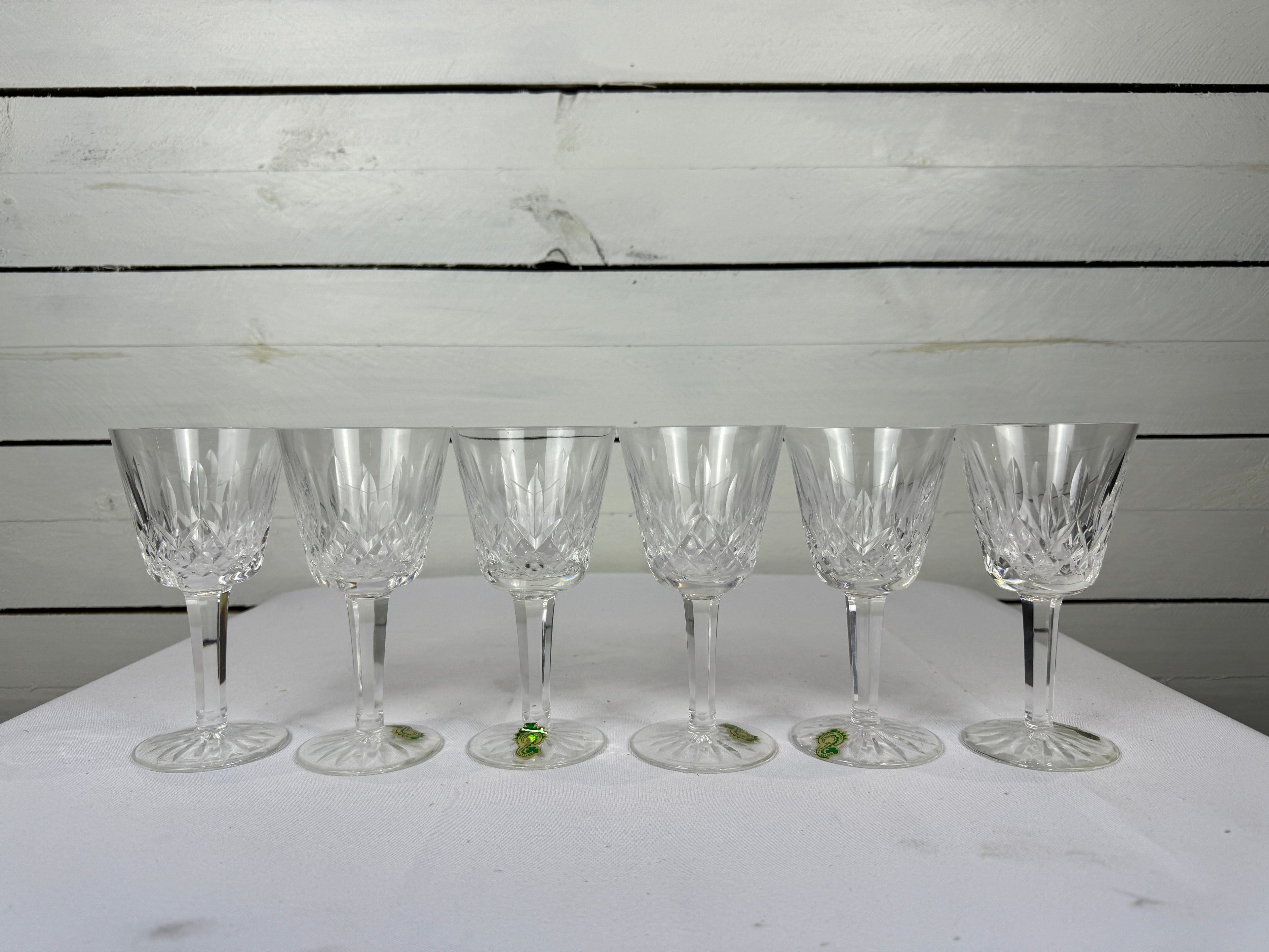 Vintage Waterford Crystal Claret Collection Wine Glasses - Set of 6