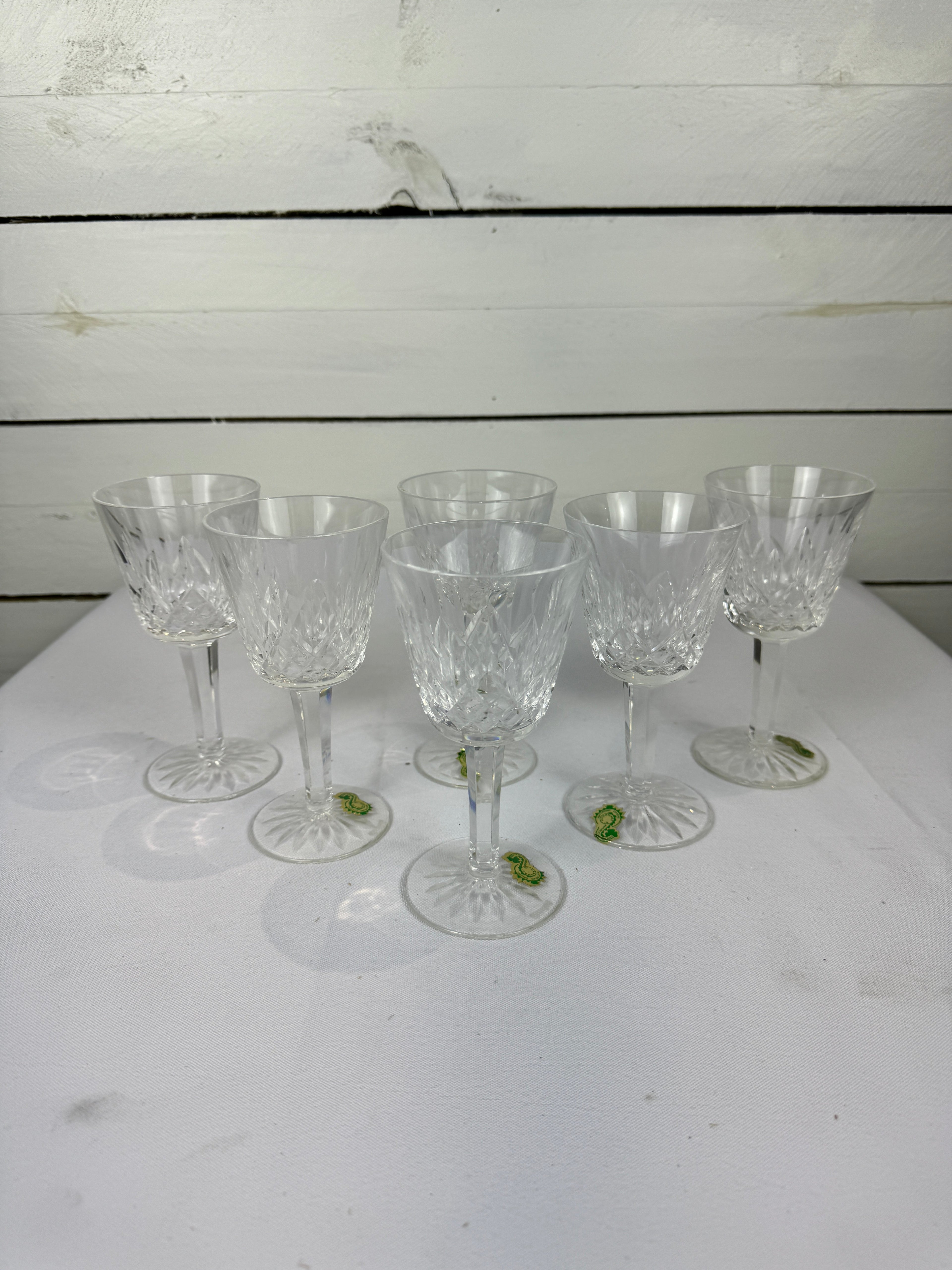Vintage Waterford Crystal Claret Collection Wine Glasses - Set of 6