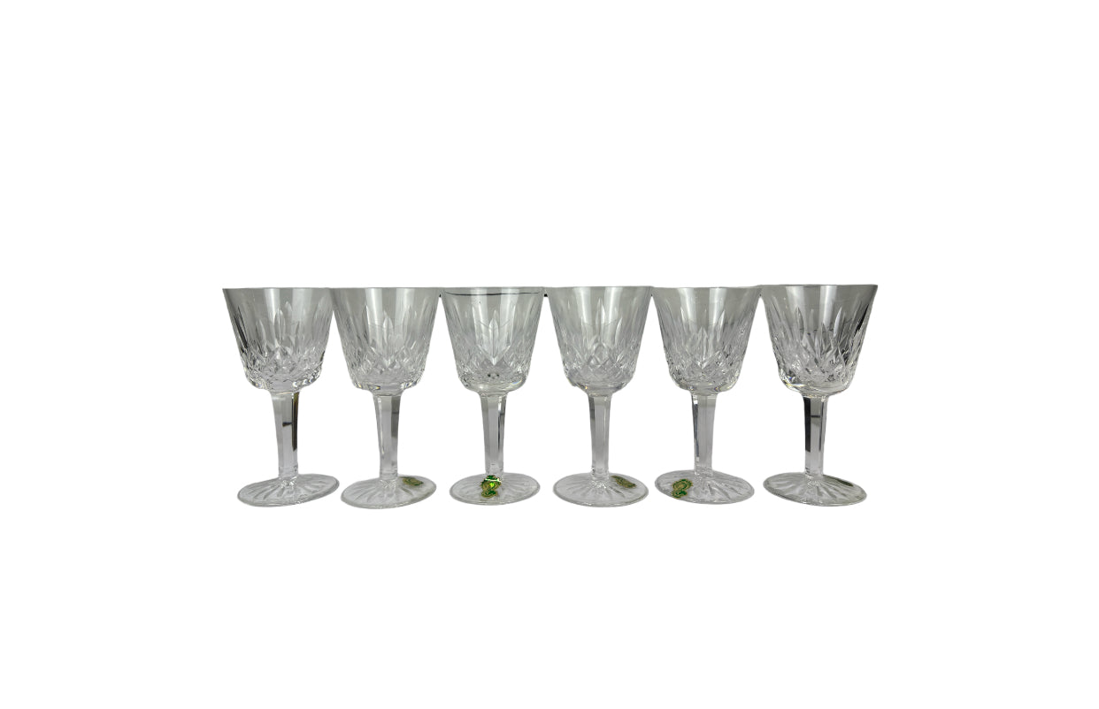 Vintage Waterford Crystal Claret Collection Wine Glasses - Set of 6