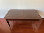 Vintage Regency Style Leather Top Expandable Table