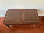 Vintage Regency Style Leather Top Expandable Table