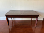Vintage Regency Style Leather Top Expandable Table