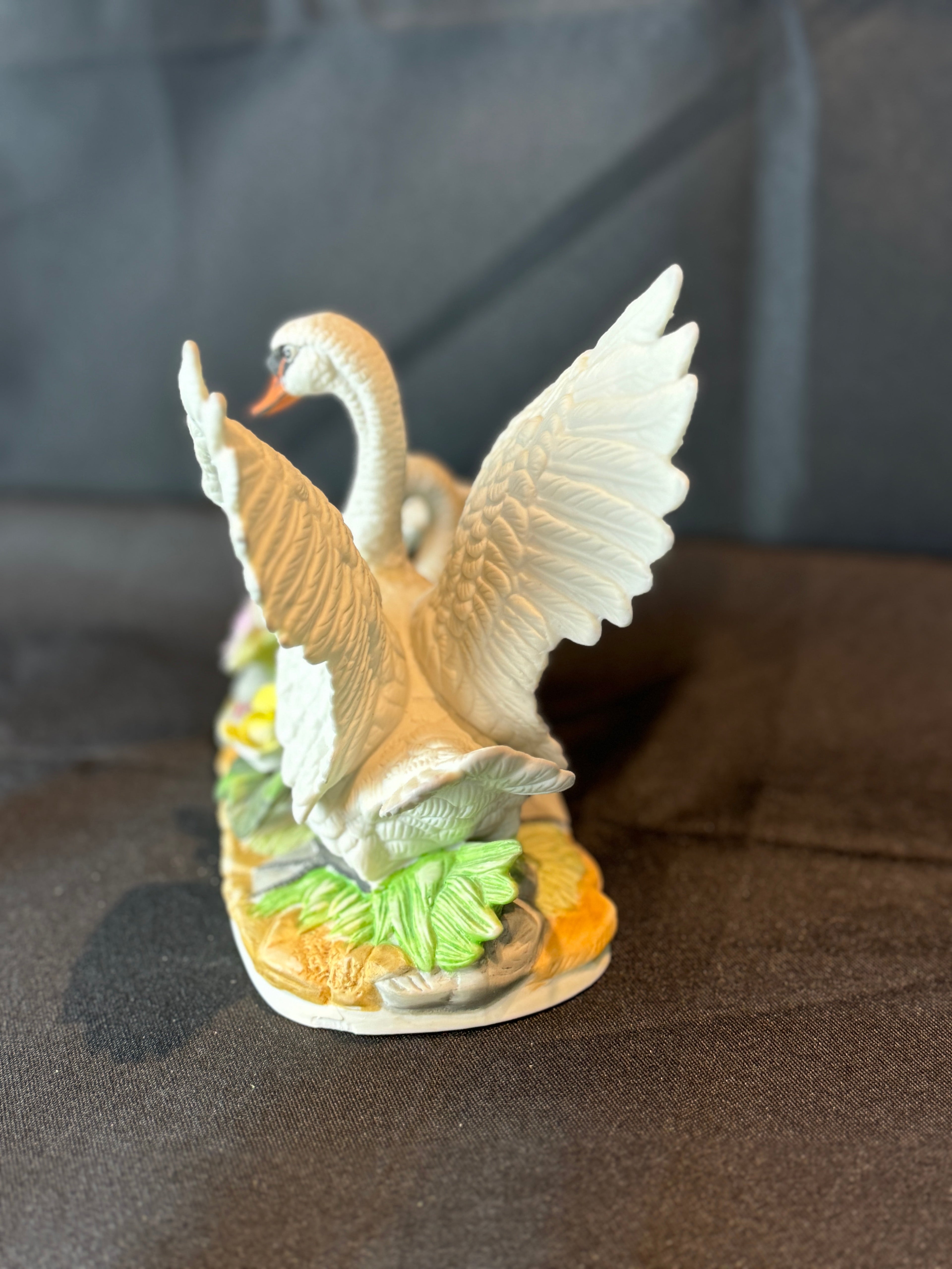 Vintage Capodimonte Nuova by Filli Savastano Double Doves with Flowers Figurine