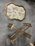 Vintage Hand Painted Chinoiserie Coffee/Tray Table by Sarreid, Ltd.