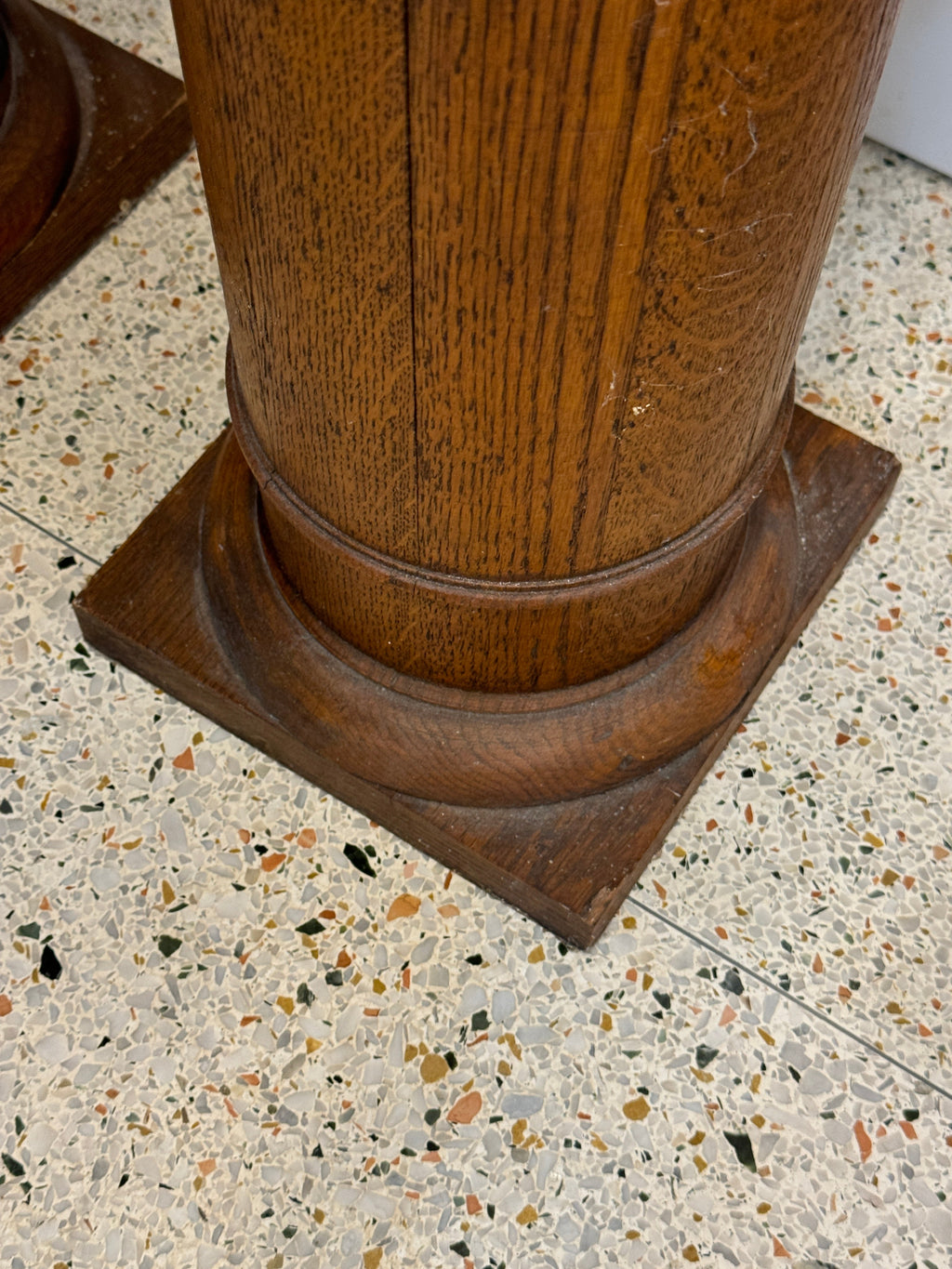 1901 Antique Solid Oak Support Columns - Architectural Salvage - A Pair