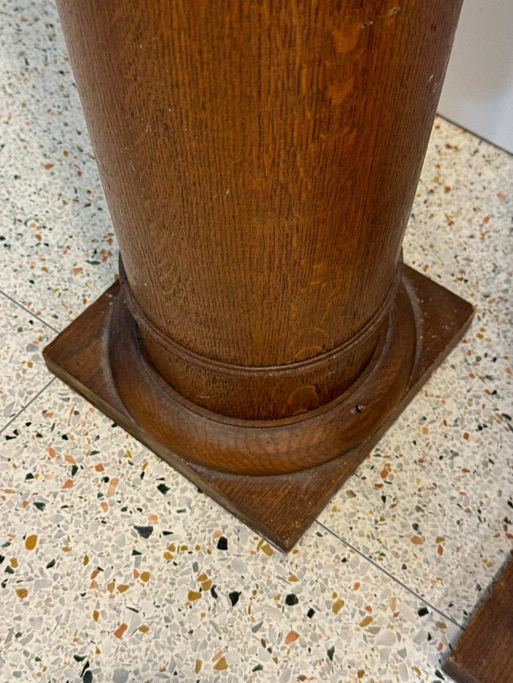 1901 Antique Solid Oak Support Columns - Architectural Salvage - A Pair