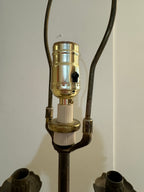 Louis XVI Style Antique Bronze Candelabra Table, Desk or Bedside Lamp