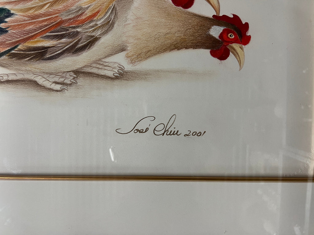 Roosters / Gallos by Jose Chiu - Original Art, Signed by Artist