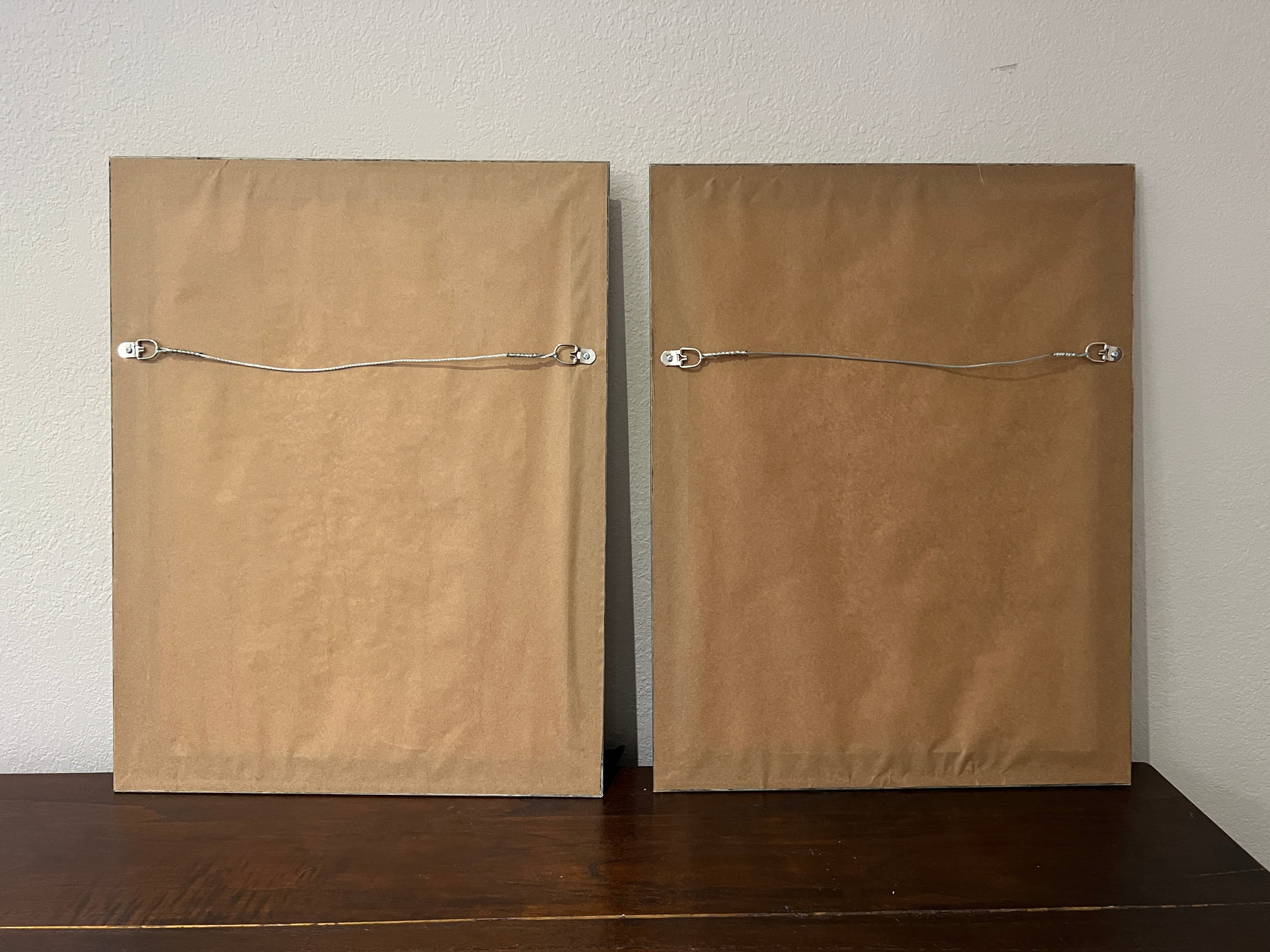 Nude Woman Silhouette - Original Art - Set of 2, Matted and Framed