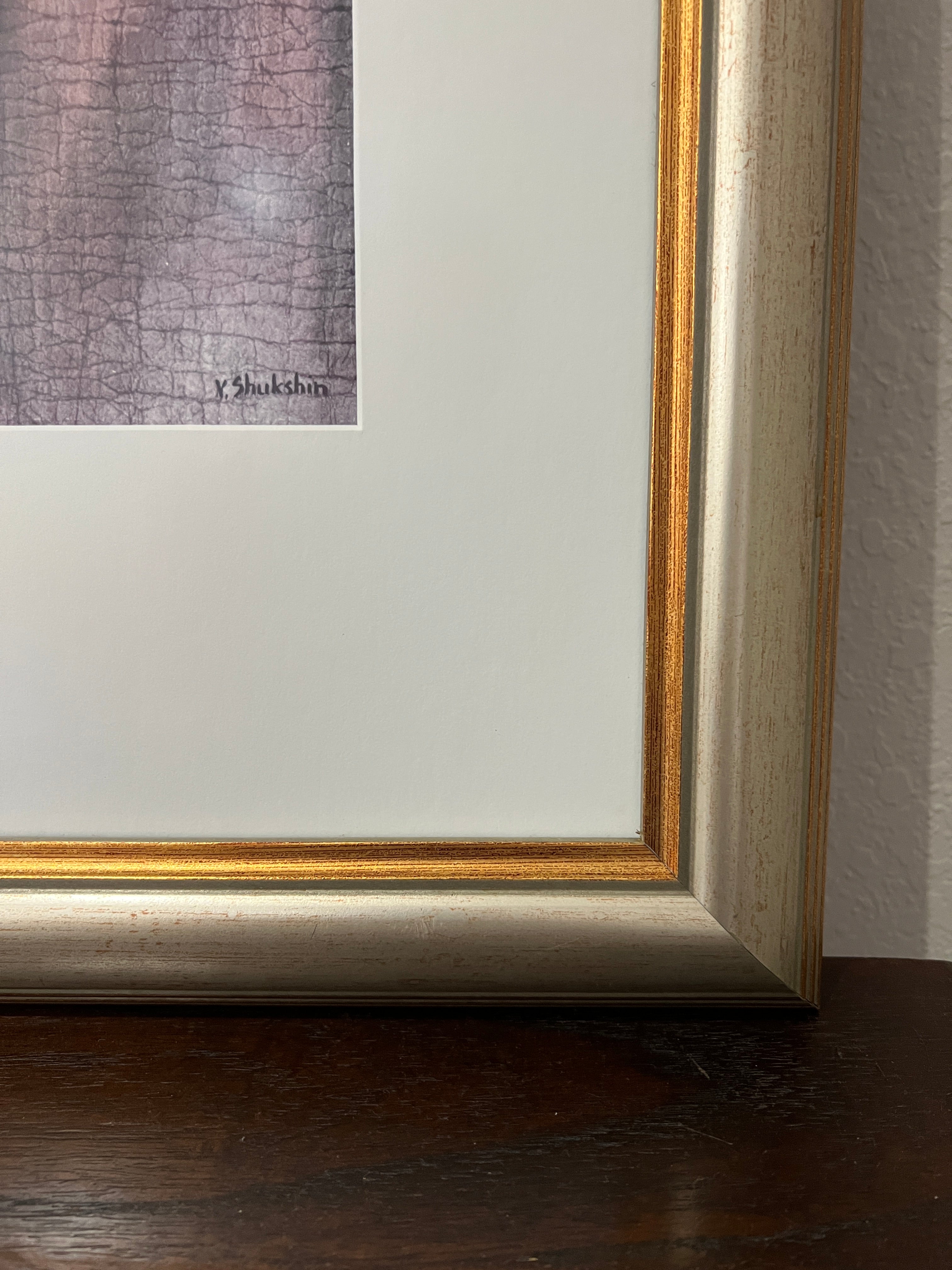 Nude Woman Silhouette - Original Art - Set of 2, Matted and Framed