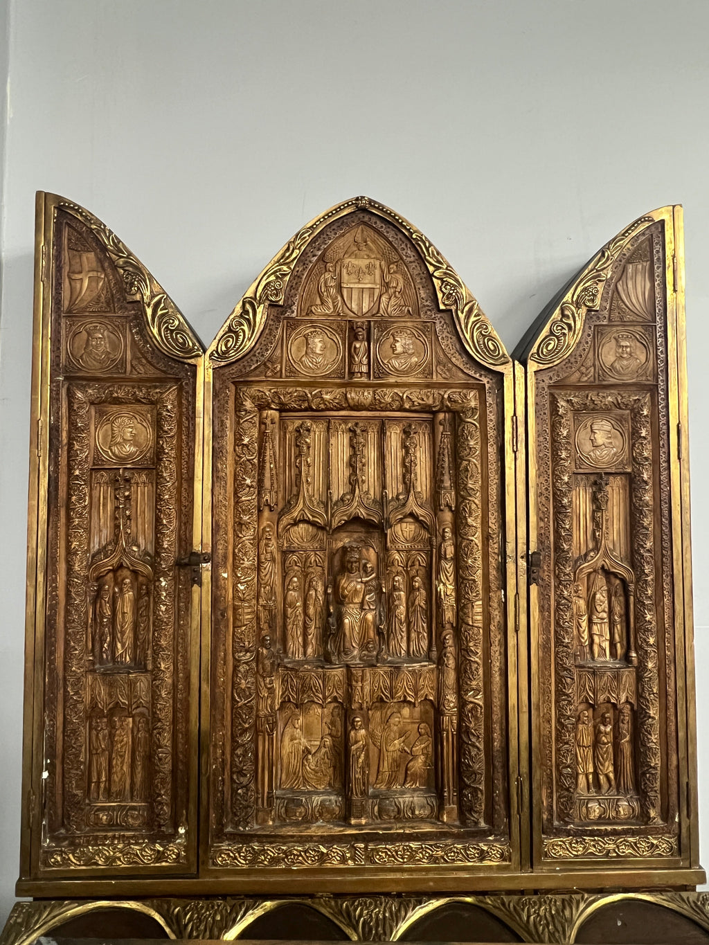 Bargueno Toledano - Carved Antique Secretaire Desk