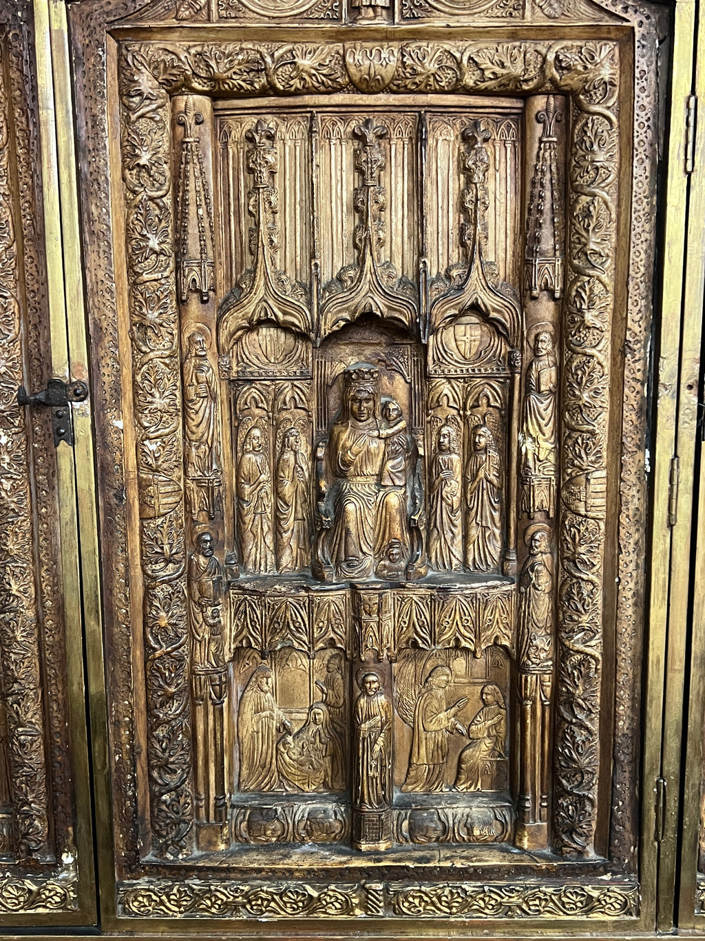Bargueno Toledano - Carved Antique Secretaire Desk